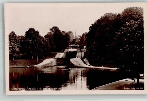 Göteborg Foto AK Schleuse Gotakanal
