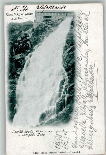 Spindleruv Mlyn Spindelmühle 1898 Foto AK Elbfall Quelle Baude