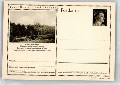 68130 Altkirch Ganzsache Burg Festung