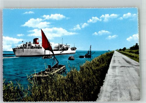 Suez Foto AK Suez Kanal Tanker