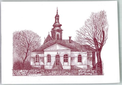 3400 Weidling Foto AK Kirche Weidlingtal Baustein