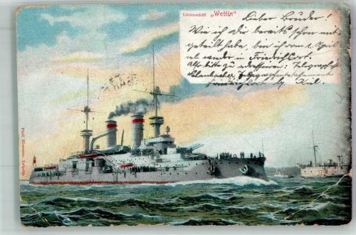 Linienschiff SMS Wettin der Wittelsbach Klasse Marine 1905 Gebrauchsspuren