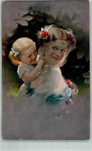 sign. Knofel Ludwig Novitas No. 20887 Muttertag 1912 Künstlerkarte