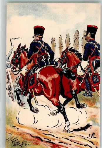 Berittene Artillerie bezieht Stellung b. Friedland 1807 Nr. 20 Befreiungskrieg 1789-1815 Künstlerkarte