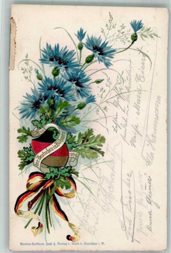 Kornblumen Schwarz Rot Gold 1894 Bund der Deutschen in Böhmen 1907