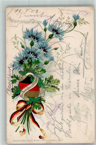 Kornblumen Schwarz Rot Gold 1894 Bund der Deutschen in Böhmen 1908