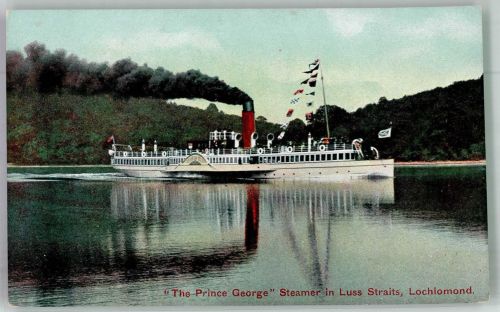 The Price George Streamer in Luss Straits Loch Lomond Raddampfer