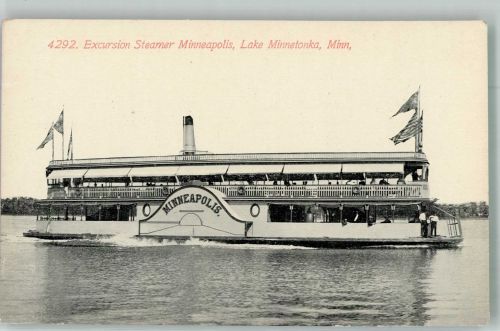 Excursion Streamer Mineapolis Lake Minnetonka Minn. Raddampfer
