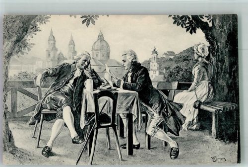 Salzburg sign. Janschek V. Haydn Verlag Baldi Salzburg No. 177 Mozart, W. A. Künstlerkarte