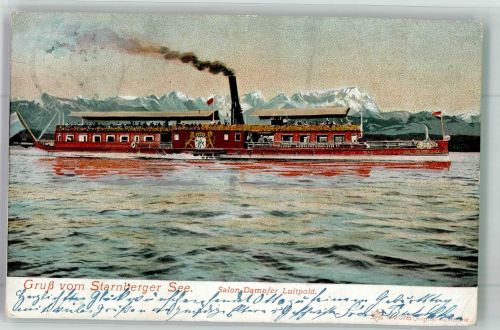Salon Dampfer Luitpold Starnberger See Raddampfer 1904