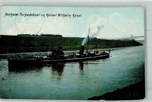 Hochsee Toepedoboot im Kaiser Wilhelm Kanal Marine 1914