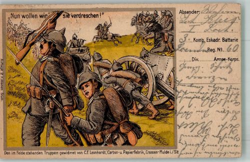 Feld Postexped. K.B. 1. Landwerhr Division Artillerie WK I 1915