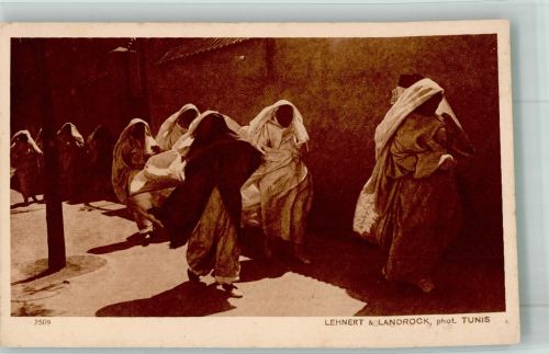 Tunis Promenade du Harem Frauen Motiv Tunesien