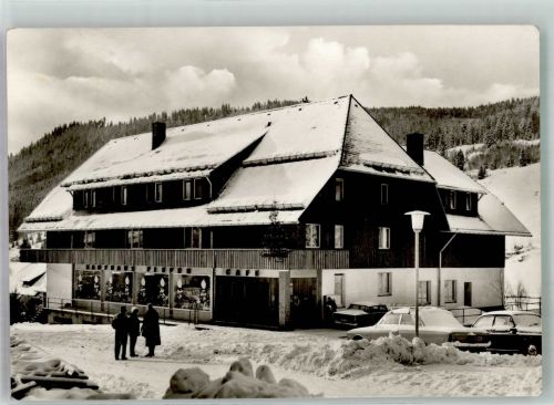 79837 W7821 Menzenschwand - Winter Kaufhaus Pension Cafe Pieper Oldtimer
