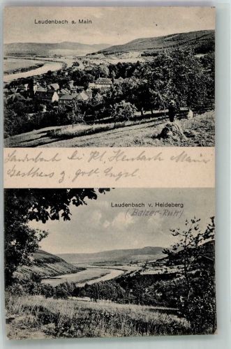 97753 W8782 Laudenbach b Gemünden a Main 1924 - Blick vom Heldenberg