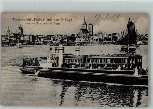 18435 O2300 Stralsund - Trajektschiff Putbus m. d. D-Zug nach Rügen