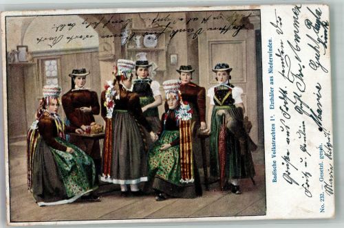 79297 W7809 Niederwinden , Breisgau 1905 - Badische Volkstrachten I. Elzthäler