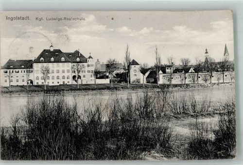 85049 W8070 Ingolstadt , Donau 1915 - Kgl. Ludwigs Realschule