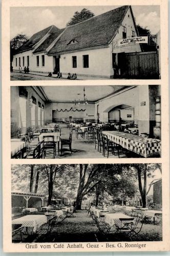 06366 O4370 Köthen , Anh Foto AK Geuz Cafe Anhalt Gastraum Gartenwirtschaft