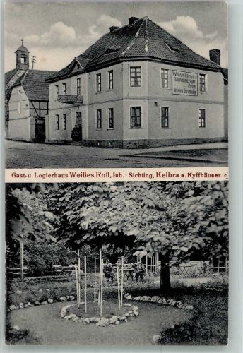 06537 O4712 Kelbra - Gasthaus zum weißen Roß Garten