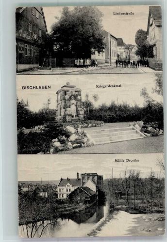 99084 O5101 Bischleben-Stedten - Lindenstrasse Gasthaus Mühle Drosihn Kriegerdenkmal