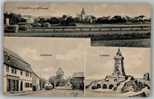 06556 O4731 Ringleben b Artern 1913 - Kyffhäuser-Nationaldenkmal Hauptstrasse Warengeschäft