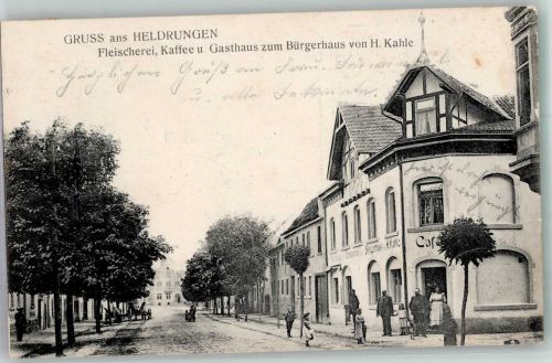 06577 O4733 Heldrungen 1907 - Gasthaus-Cafe zum Bürgerhaus