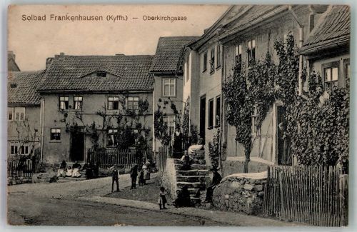06556 O4730 Bad Frankenhausen ,Kyffhäuser 1916 - Oberkirchstrasse RS. Vereinslazarett-Stempel