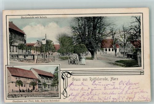 06548 O4714 Rottleberode 1907 - Gasthaus zur Post Dorfstrasse