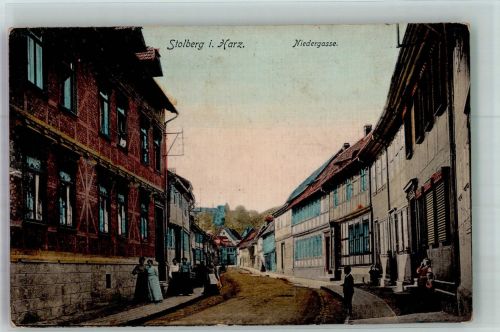 06547 O4713 Stolberg Harz 1907 - Niedergasse
