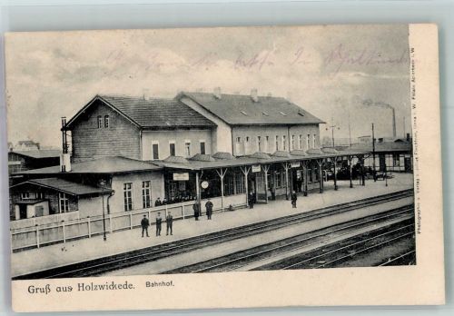 59439 W4755 Holzwickede 1915 Foto AK Bahnhof Holzwickede