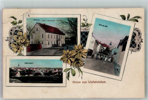 99084 O5101 Waltersleben 1912 - Gasthaus Müller Dorfansicht