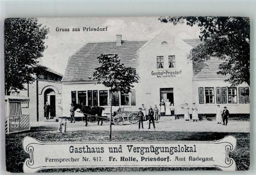 06369 O4375 Radegast b Köthen, Anh Foto AK Priesdorf Gasthaus zu Priedorf