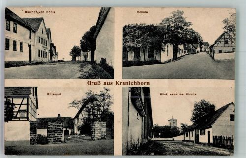 99195 O5101 Kranichborn - Gasthaus von Köbis Rittergut Dorfstrasse An der Kirche