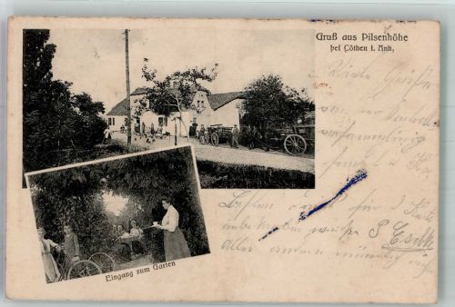 06366 O4370 Köthen , Anh 1911 - Pilsenhöhe Gasthaus Gartenwirtschaft Fahrräder