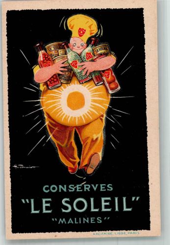 Conserves Le Soleil Malines sign. H. Fournier Lebensmittel Künstlerkarte
