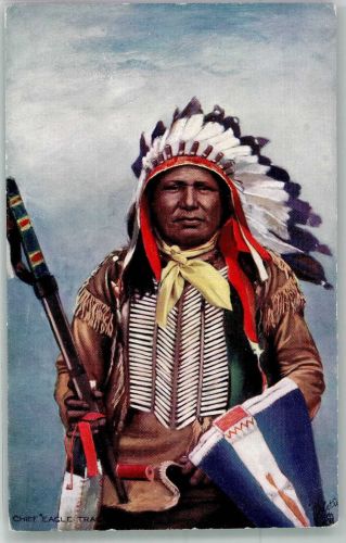 Chief Eagle Track Raphael Tuck Oilette Serie 9131 Indianer