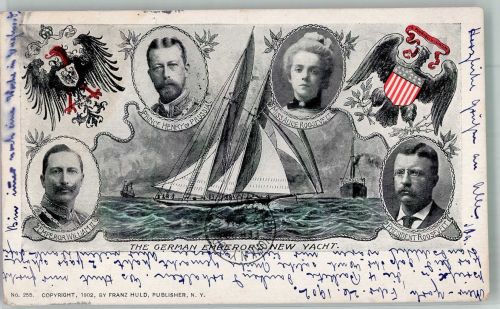The German Emperor New Yacht Meteor III 1902 Politik - wurde in der USA gebaut Adel Kaiser Wilhelm II 1902