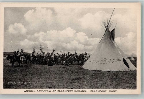 Annual Pow-Wow of Blackfeet Indians , Mont. Indianer 1910