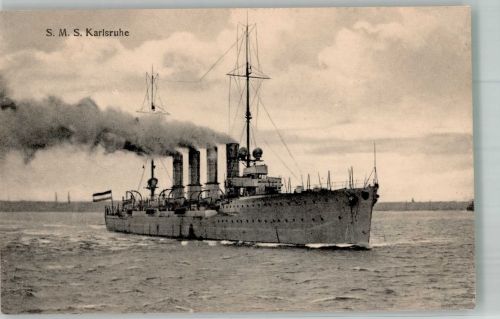 SMS Karlsruhe Verlag Gebr. Lempe Nr. 134 Marine WK I