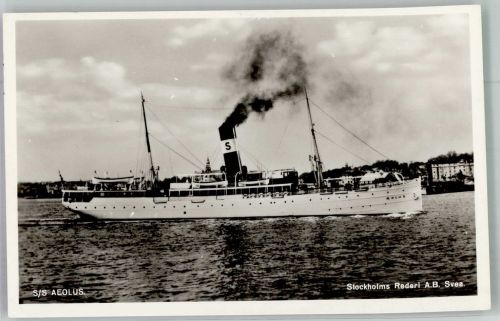 Stockholm S.S. Aeolus Stockholms Reederei A.B. Svea Seebäderschiff Foto AK