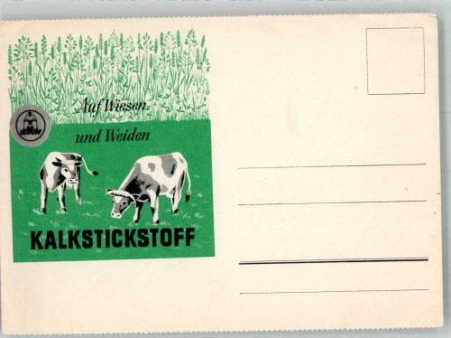 Kalkstickstoff auf Wiesen und Weiden Düngerwerbung Gebrauchsspuren