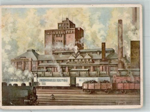 W4600 Dortmund Union Brauerei sign. Gerwin 1938 Brauerei 1949 Gebrauchsspuren