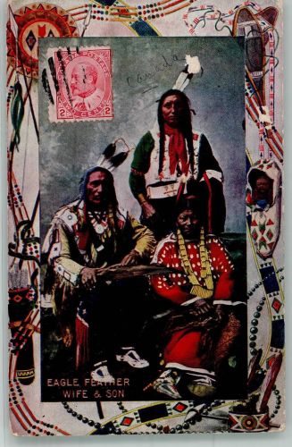 Eagle Feather Wife & Son Indianer Gebrauchsspuren