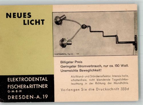 O8000 Dresden Elektrodental Fiscvher & Rittner Lampe Gebrauchsspuren