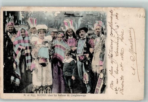 Madame Botrel chez les Indiens de Caughnawaga Indianer 1904 Gebrauchsspuren