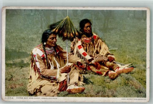 Horse Boyx and Chief , Assinaboines Indianer Gebrauchsspuren