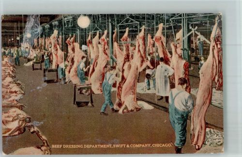 Gebrauchsspuren Beef Dressing Departement, Swift & Company Werbung Industrie Fabrik Fleischerei