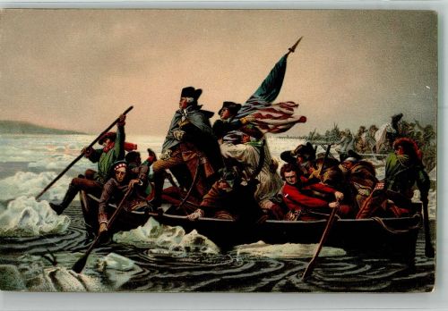 sign. Leutze E. Washingtons Übergang über der Delaware 29162 Stengel + Co Künstlerkarte