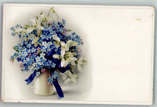 Künstler Postkarten Serie 2440 Blumen in Vase Meissner & Buch